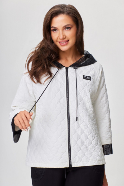 Жакет без подкладки с воротником и длиной 65 см DaLi 4606 молочный - фото 1