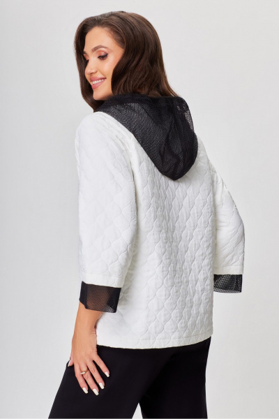 Жакет без подкладки с воротником и длиной 65 см DaLi 4606 молочный - фото 3