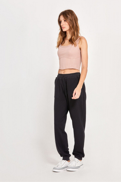 Брюки спортивного стиля из трикотажа с карманами и манжетами Rivoli 3103 - фото 4