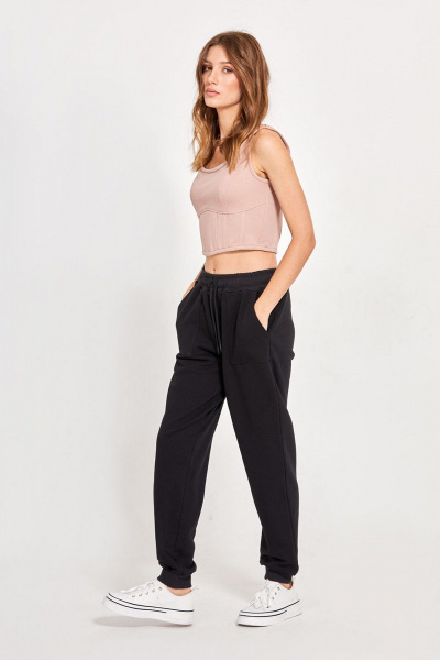 Брюки спортивного стиля из трикотажа с карманами и манжетами Rivoli 3103 - фото 2