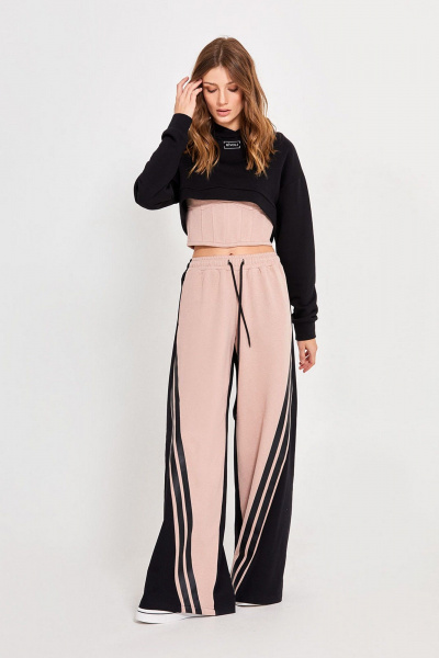 Расклешенные джинсовые брюки с поясом и карманами Rivoli 3094.3 - фото 10