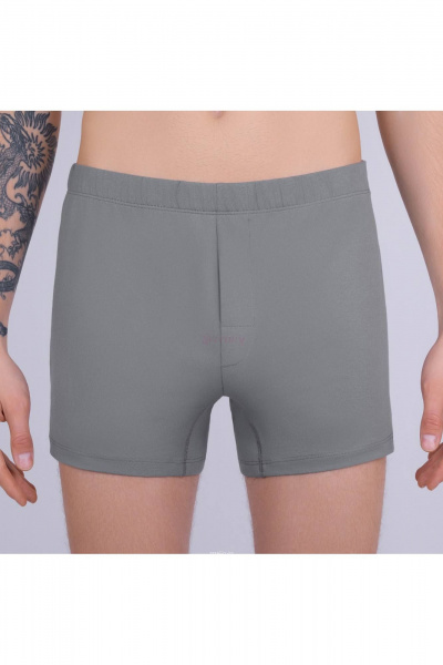 Трусы-шорты из хлопка с боковыми швами Verally 642-1 серый - фото 1
