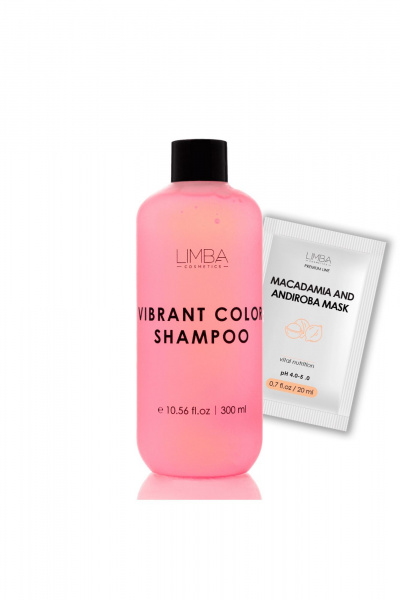Шампунь для окрашенных волос с протеинами шелка Limba Cosmetics Vibrant Color Shampoo - фото 1