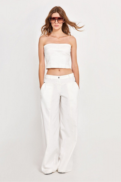 Топ из джинса с корсетной посадкой и поролоновыми чашками Rivoli 2372.4 - фото 1