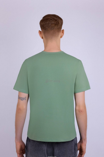 Майка свободная из хлопка с эластаном для мужчин Verally 621-1 малахит - фото 2