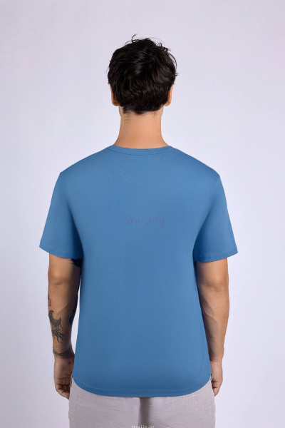 Майка свободная из хлопка с эластаном для мужчин Verally 621-1 деним - фото 2