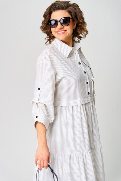 Платье EVA GRANT 7176С белый_в_полоску - фото 8