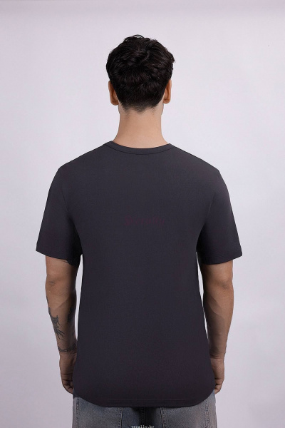Майка свободная из хлопка с эластаном для мужчин Verally 621-1 графит - фото 2