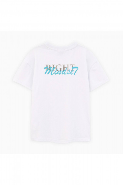 Майка для мальчика с объемной посадкой и шрифтовым декором Bell Bimbo 250234 белый - фото 3