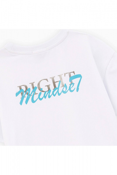 Майка для мальчика с объемной посадкой и шрифтовым декором Bell Bimbo 250234 белый - фото 2