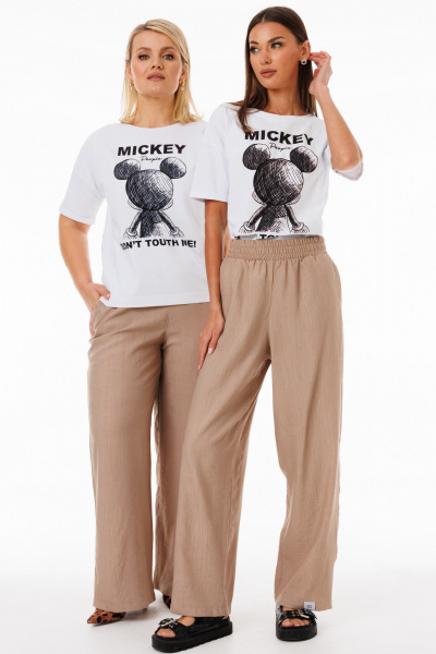 Футболка белая свободного кроя с длинным рукавом Kivviwear 4026.171 - фото 5