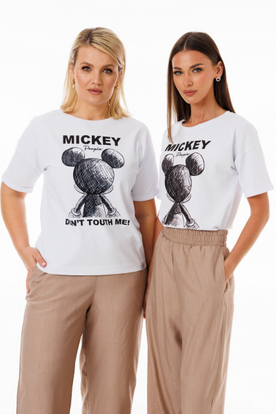 Футболка белая свободного кроя с длинным рукавом Kivviwear 4026.171 - фото 3