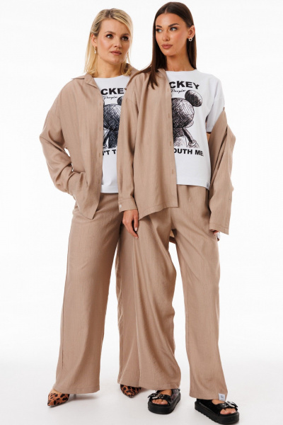 Футболка белая свободного кроя с длинным рукавом Kivviwear 4026.171 - фото 2