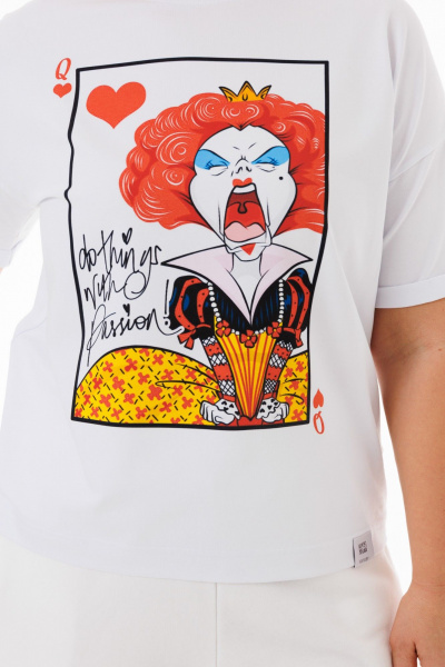 Футболка белая с принтом цифровой печати Kivviwear 4026.173 - фото 9