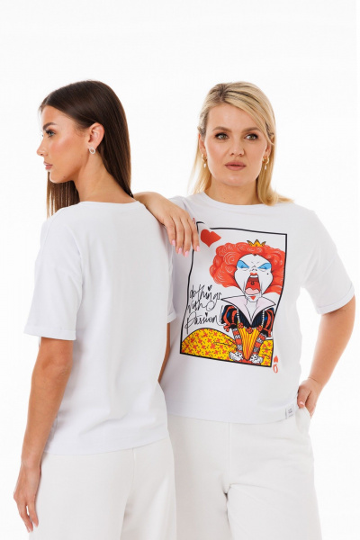 Футболка белая с принтом цифровой печати Kivviwear 4026.173 - фото 8