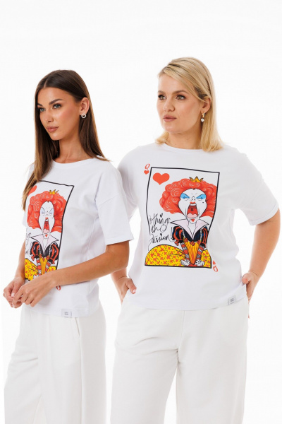 Футболка белая с принтом цифровой печати Kivviwear 4026.173 - фото 7