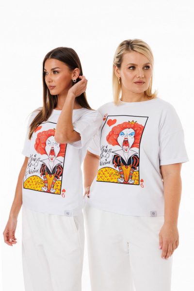 Футболка белая с принтом цифровой печати Kivviwear 4026.173 - фото 5