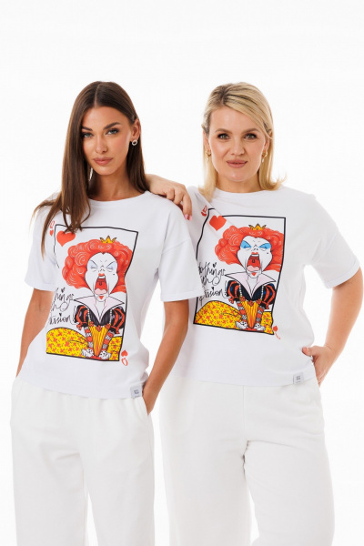 Футболка белая с принтом цифровой печати Kivviwear 4026.173 - фото 4