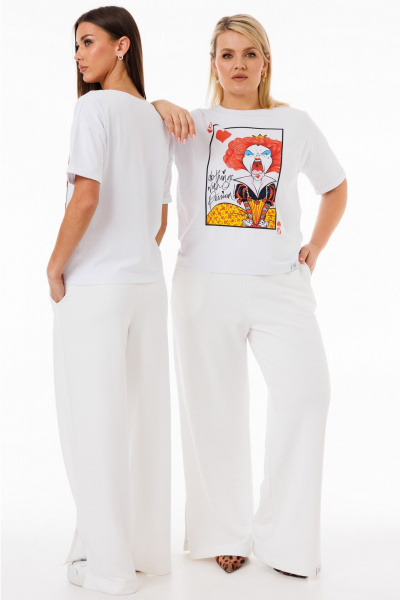 Футболка белая с принтом цифровой печати Kivviwear 4026.173 - фото 2