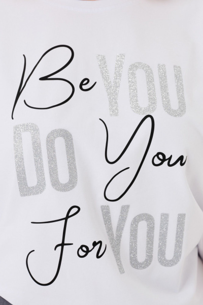 Футболка белая с рукавом летучая мышь цифровая печать Kivviwear 4072.27 - фото 8