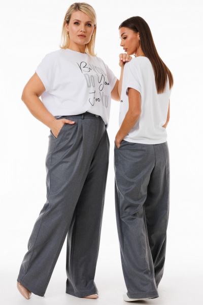 Футболка белая с рукавом летучая мышь цифровая печать Kivviwear 4072.27 - фото 2