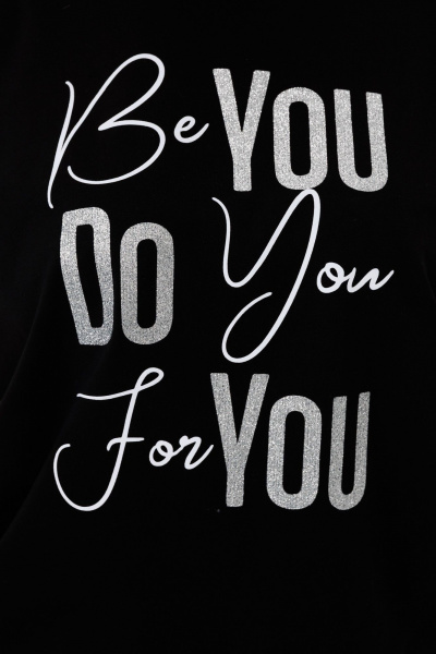 Футболка черная свободного кроя с рукавом летучая мышь Kivviwear 4072.28 - фото 9