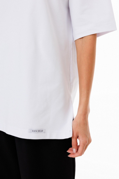 Футболка удлиненная из плотного футера с боковыми разрезами Kivviwear 4147.18 - фото 7