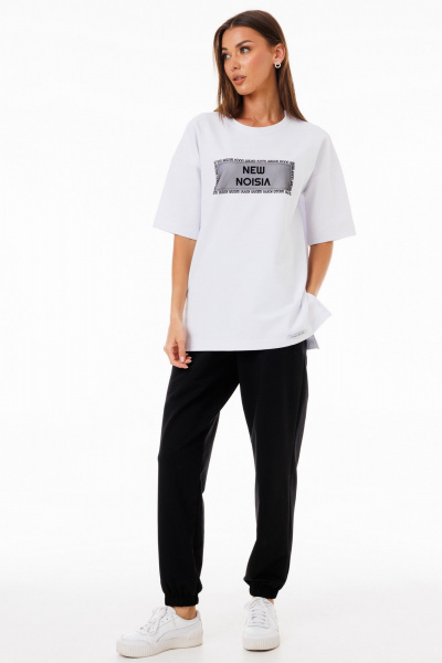 Футболка удлиненная из плотного футера с боковыми разрезами Kivviwear 4147.18 - фото 2