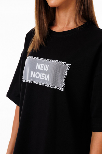 Футболка удлиненная из мягкого футера с разрезами и рукавом Kivviwear 4147.19 - фото 5