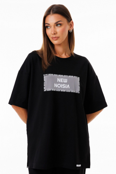 Футболка удлиненная из мягкого футера с разрезами и рукавом Kivviwear 4147.19 - фото 4