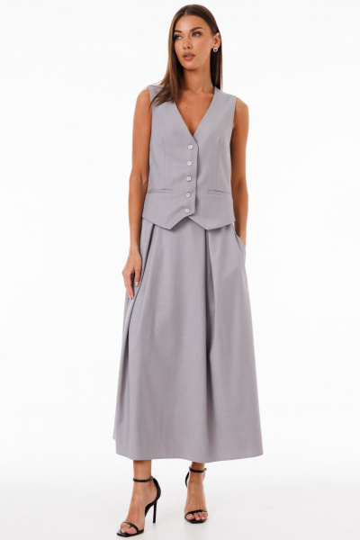 Жилет демисезонный из костюмной ткани классический Kivviwear 4234.06 - фото 2