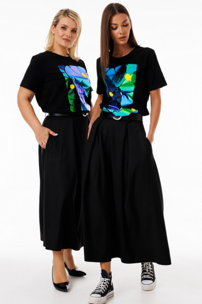 Юбка-трапеция из костюмной ткани с практичными карманами Kivviwear 4235.07 - фото 2