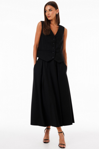 Жилет юбка костюм из костюмной ткани с карманами и складками Kivviwear 42344235.07 - фото 5