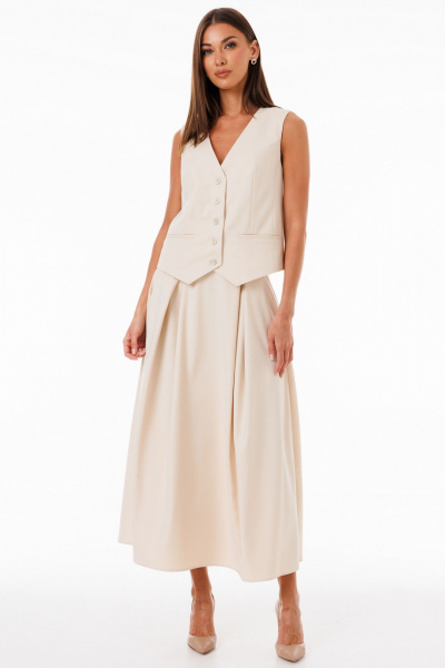 Жилет юбка костюм из костюмной ткани с боковыми карманами Kivviwear 42344235.08 - фото 5