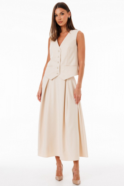 Жилет юбка костюм из костюмной ткани с боковыми карманами Kivviwear 42344235.08 - фото 4