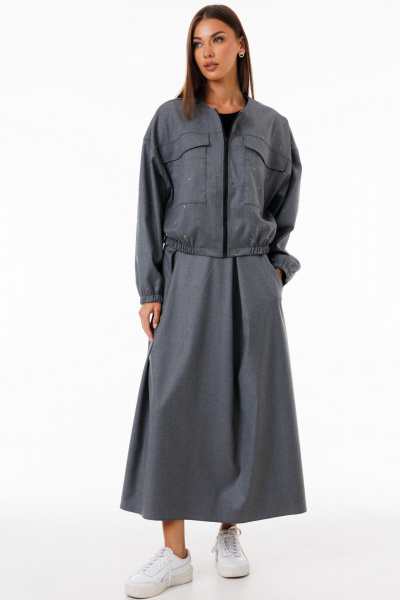 Жакет демисезонный из хлопка свободный на каждый день Kivviwear 42071.01 - фото 3