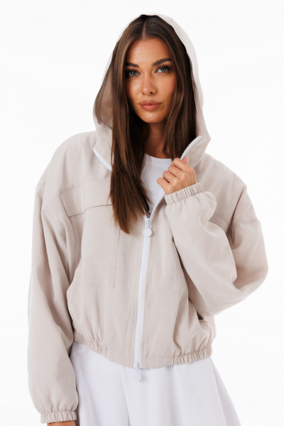 Ветровка демисезонная плащёвая с капюшоном на каждый день Kivviwear 4270.01 - фото 5