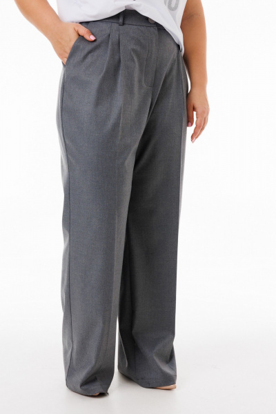 Демисезонные брюки палаццо из костюмной ткани с карманами Kivviwear 4271.01 - фото 7