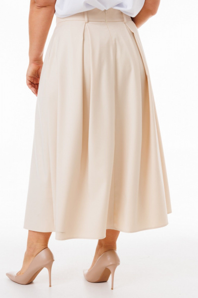 Юбка-трапеция из костюмной ткани с складками и карманами Kivviwear 4235.08 - фото 3