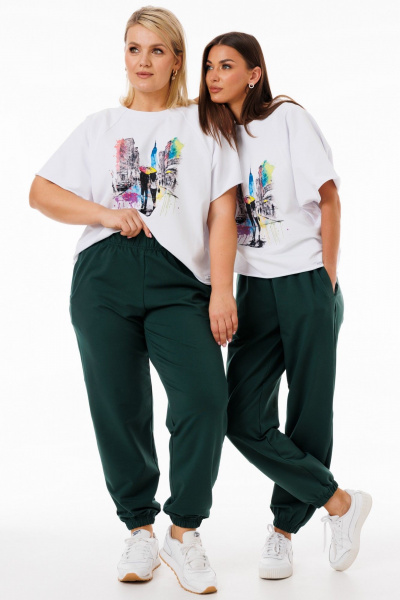 Спортивный костюм 2-ка из трикотажа с джемпером и брюк из хлопка Kivviwear 42674184.07 - фото 7