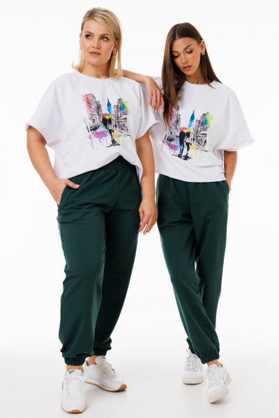 Спортивный костюм 2-ка из трикотажа с джемпером и брюк из хлопка Kivviwear 42674184.07 - фото 6