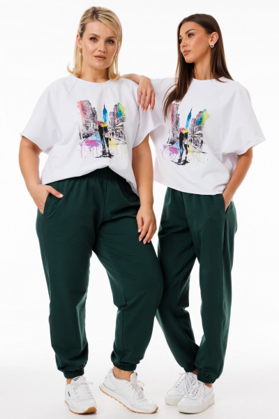 Спортивный костюм 2-ка из трикотажа с джемпером и брюк из хлопка Kivviwear 42674184.07 - фото 5