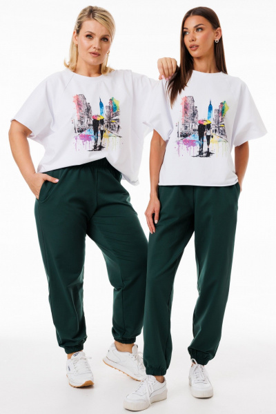 Спортивный костюм 2-ка из трикотажа с джемпером и брюк из хлопка Kivviwear 42674184.07 - фото 4