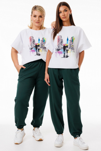 Спортивный костюм 2-ка из трикотажа с джемпером и брюк из хлопка Kivviwear 42674184.07 - фото 3