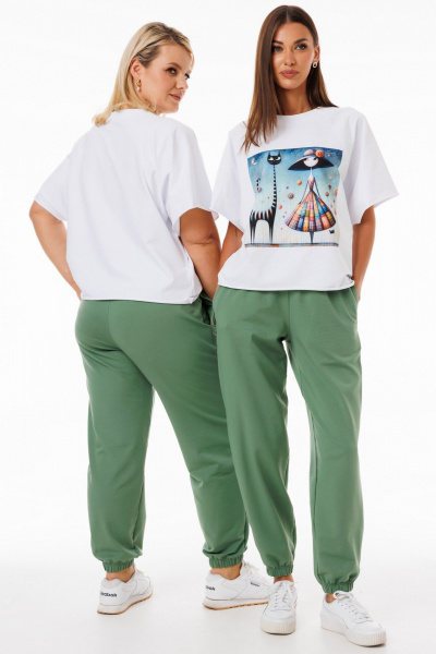 Спортивный костюм из трикотажа с ярким джемпером и брюками Kivviwear 42674184.08 - фото 7