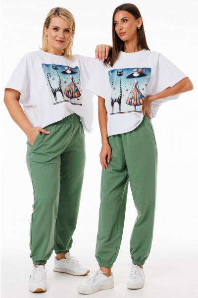 Спортивный костюм из трикотажа с ярким джемпером и брюками Kivviwear 42674184.08 - фото 6