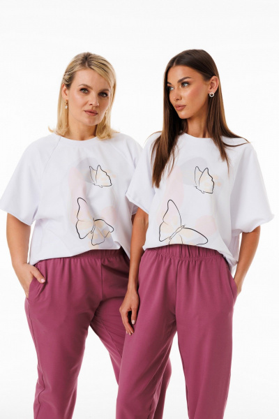 Базовый спортивный костюм из трикотажа с принтом и брюками Kivviwear 42674184.09 - фото 7