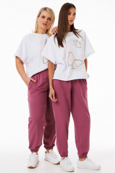 Базовый спортивный костюм из трикотажа с принтом и брюками Kivviwear 42674184.09 - фото 6