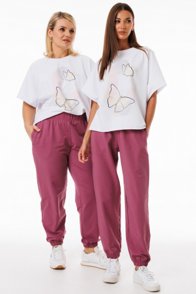 Базовый спортивный костюм из трикотажа с принтом и брюками Kivviwear 42674184.09 - фото 1