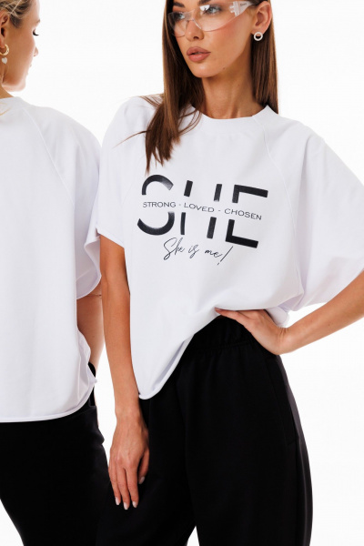 Костюм 2-ка из трикотажа с принтами и свободными брюками Kivviwear 42674184.10 - фото 5